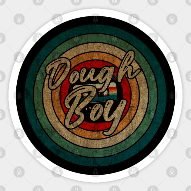 dough boy - Vintage Circle kaset Sticker by WongKere Store